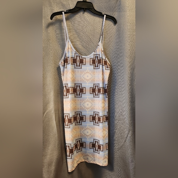 Aztec Light Pattern Mini dress Size Large - Picture 4 of 9